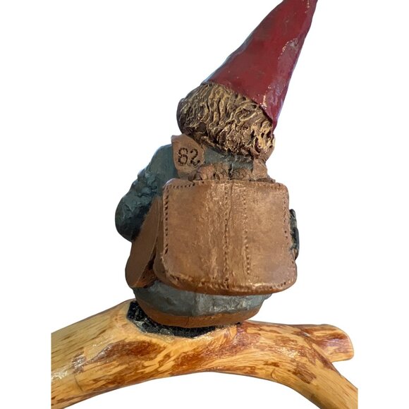 Vintage Tom Clark Bailey Gnome Shelf Sitter Wood Stump Hook Loop 1986 Estate 4" - Picture 4 of 6